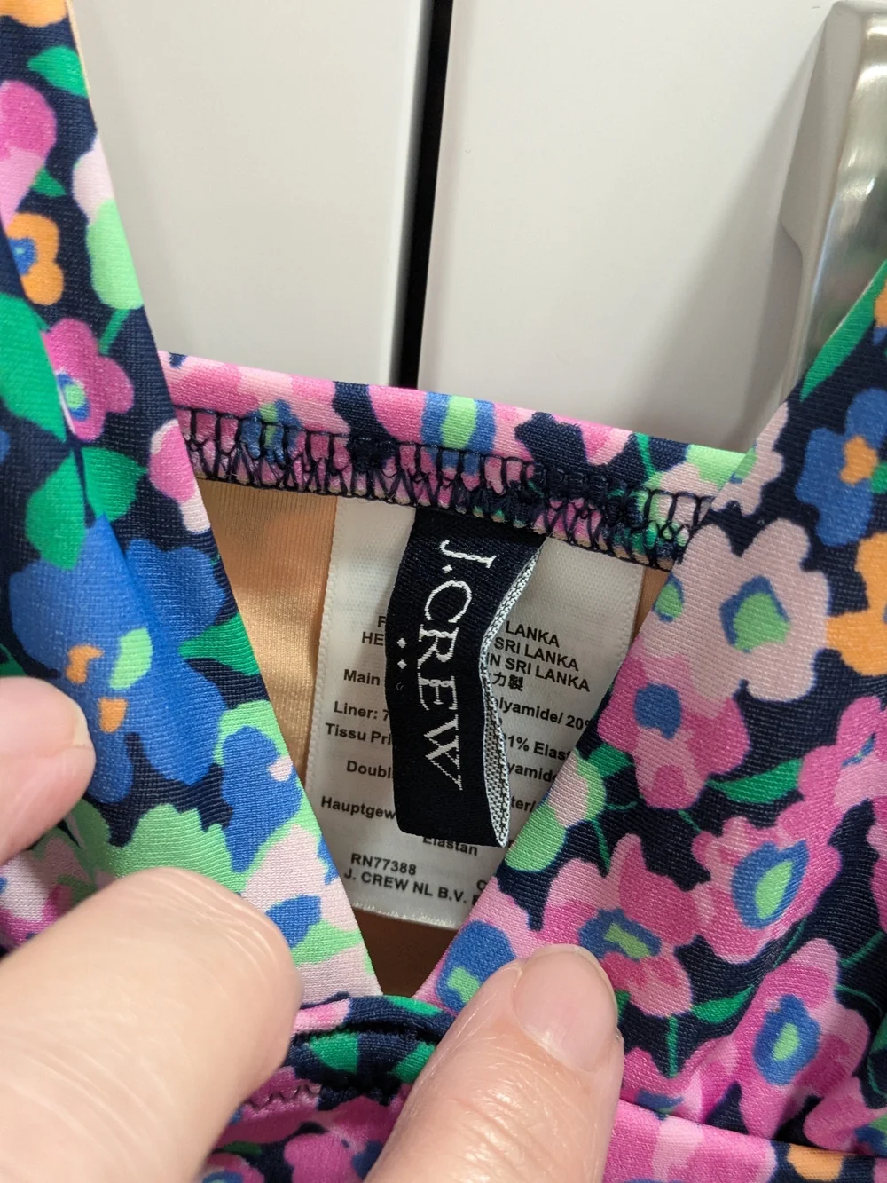 J. Crew Floral One-Piece Swimsuit - Blue, Pink, Green, Yellow